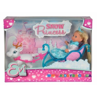 Кукольный набор Эви Снежная принцесса с санями и оленем Steffi &Evi 5737248